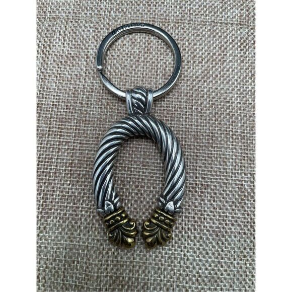 Vintage Brighton Horseshoe Keychain Silver Gold Unisex - Picture 2 of 4